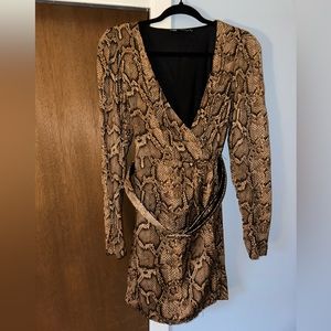 Zara belt mini dress